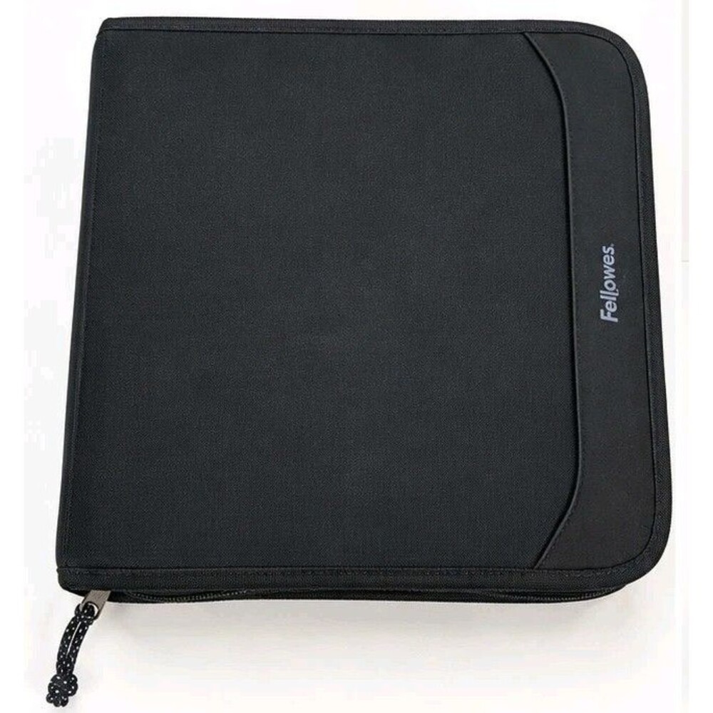 Fellowes CD DVD Media Storage Case Zipper Binder Organizer Black Carry Handle